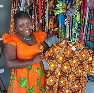 Nicky Mayoyo CLothing and Jewellery design at Spier Craft Market