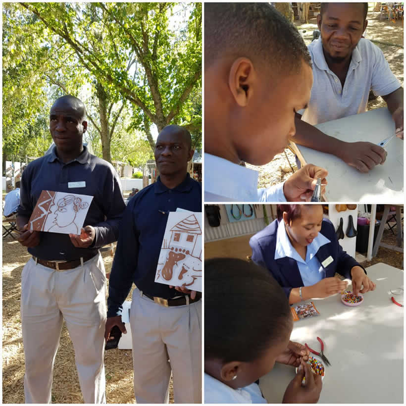 Spier Craft Market - visitor offering - hotel staff learning from the crafters