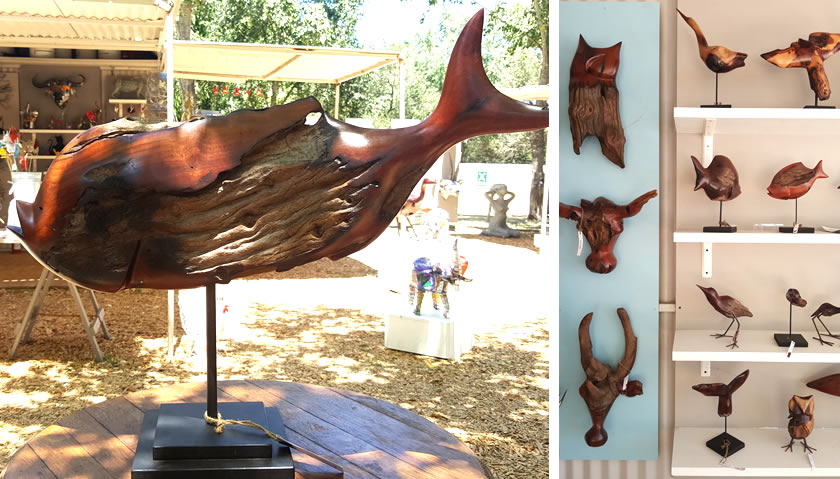 Boniface Chikwinhere animal driftwood sculptures